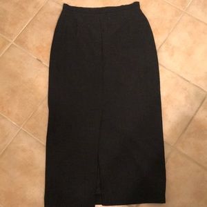 Vintage straight grey skirt with front split